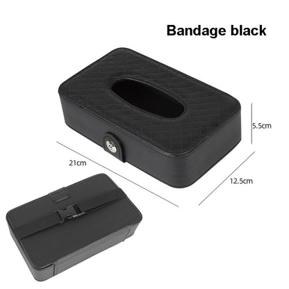 Leather car tissue paper box holder